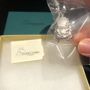 Extremely rare catbus silver ghibli necklace
